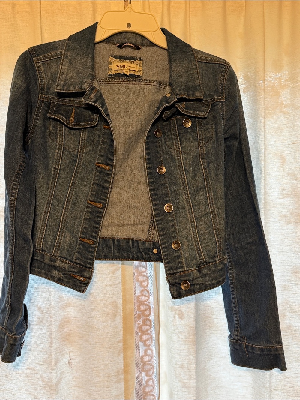 YMI Women's Dark Wash Blue Denim Jacket